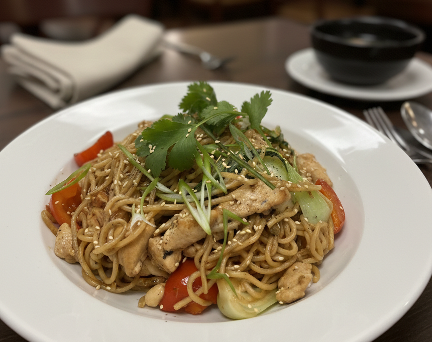 Hunan Kung Pao Chicken at MoMo & Wok Edmonton